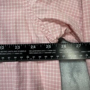 Gingham Shirt Mens 2XL Pink Button Down Long Sleeve Casual Check Pocket Collared